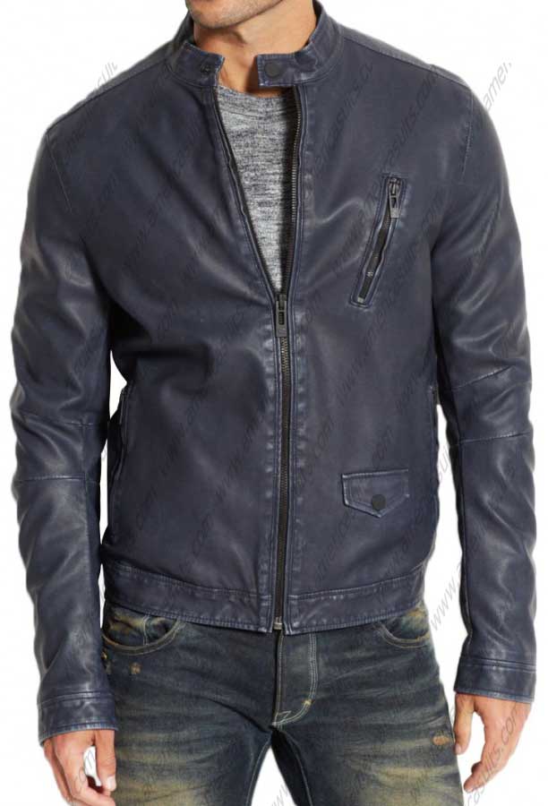 Men Blue Leather Biker Jacket mens-blue-leather-biker-jacket1