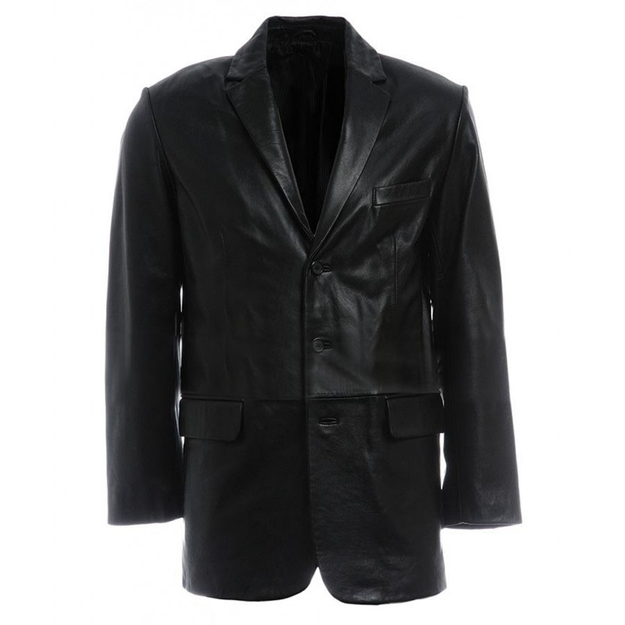 Men 3 Button Excelled Leather Jacket | 25% OFF