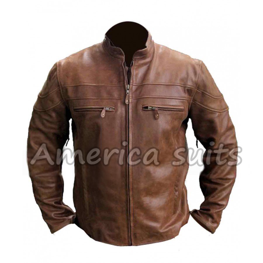Mens Vintage Biker Brown Leather Jacket mens-vintage-biker-brown-leather-jacket