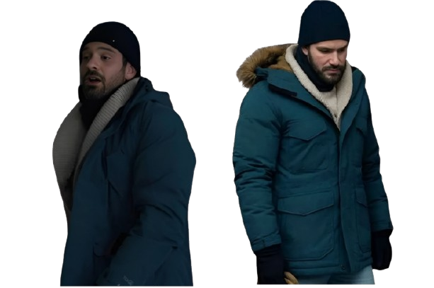 Merv Charlie Cox Blue Parka Jacket Merv Charlie Cox Blue Parka Jacket