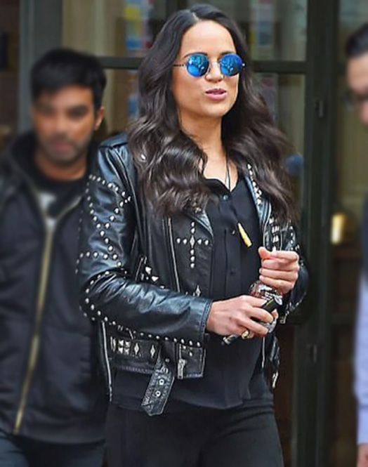Michelle Rodriguez Fast And Furious 9 Studs Jacket Fast-And-Furious-9-Michelle-Rodriguez-Studs-Leather-Jacket