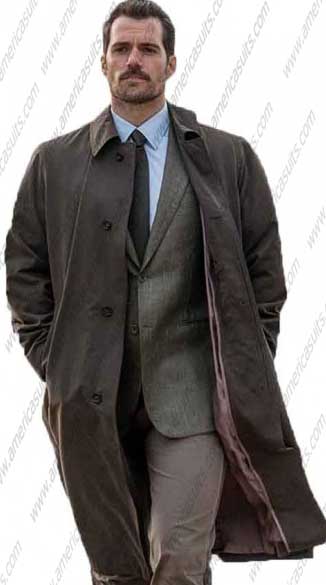 Mission Impossible 6 Fallout Henry Cavil Trench Brown Coat Mission-Impossible-Fallout-Henry-Cavill-Brown-Trench-Coat