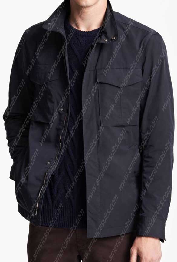 navy blue field jacket