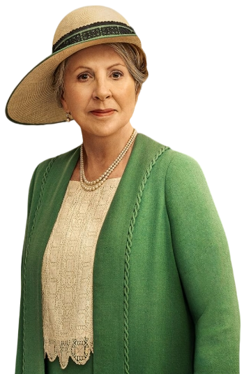 Penelope Wilton Green Coat