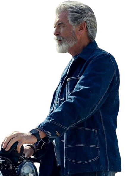 Thursday Murder Club 2025 Pierce Brosnan Denim Jacket
