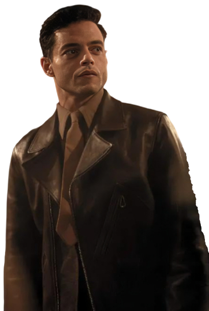 Rami Malek Brown Leather Jacket