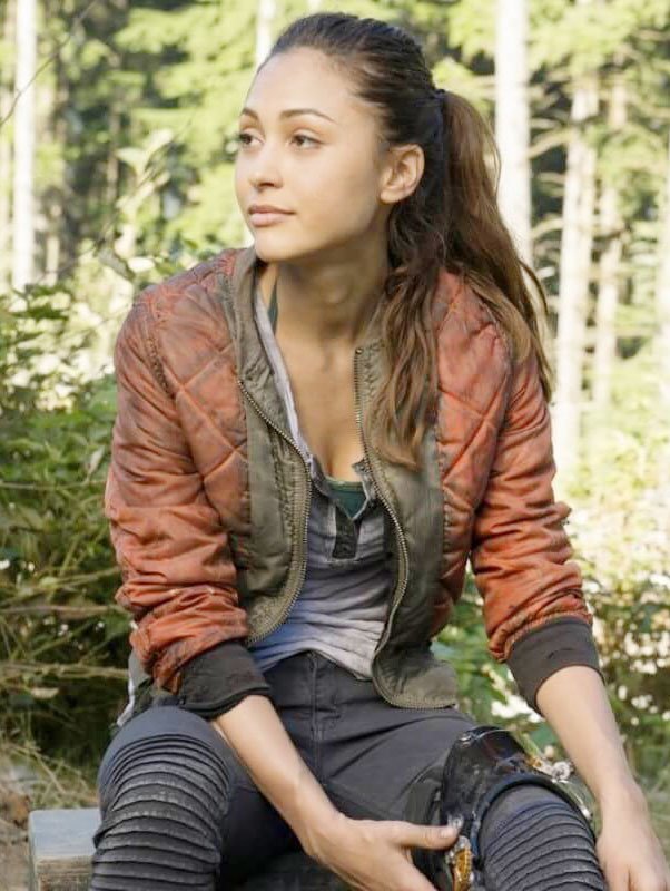 Raven Reyes The 100 Bomber Jacket The-100-Lindsey-Morgan-Red-Jacket
