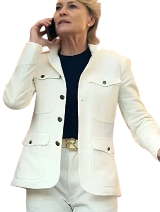 Robin Wright The Girlfriend 2025 White Jacket Robin Wright The Girlfriend 2025 White Jacket