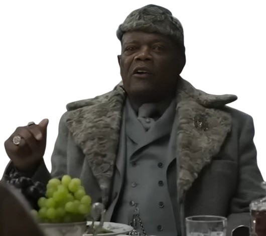 Samuel L Jackson Gray Shearling Coat