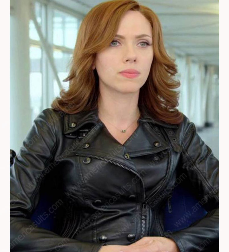 captain marvel black leather jacket