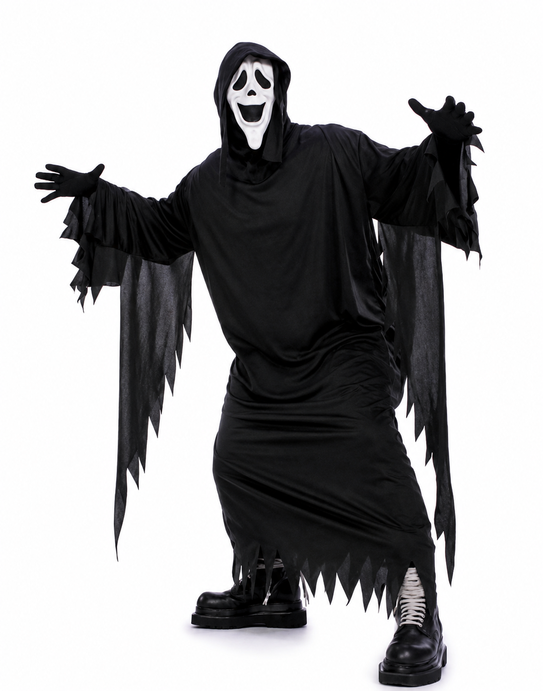 Scary Movie 6 Ghost Face Black Hooded Costume Scary Movie 6 Ghost Face Black Hooded Costume
