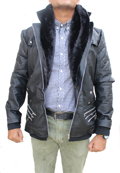 Seth Rollins Black Leather Jacket