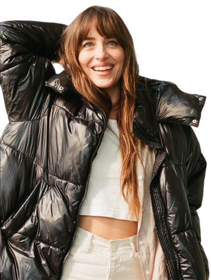 Splitsville Dakota Johnson Black Puffer Jacket Dakota Johnson Black Puffer Jacket
