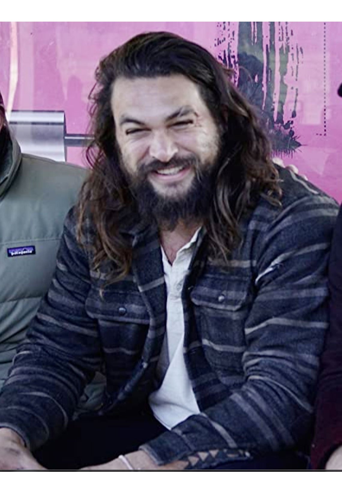 Sweet Girl Jason Momoa Stripe Tucker Jacket Sweet-Girl-Jason-Momoa-Stripe-Tucker-Jacket