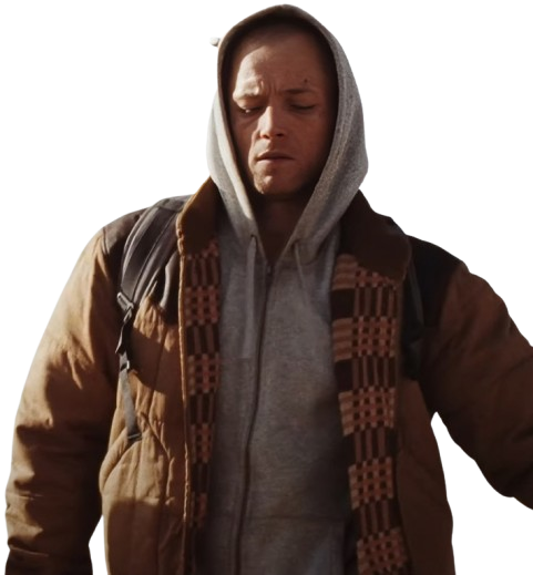 She Rides Shotgun Movie Taron Egerton Puffer Jacket