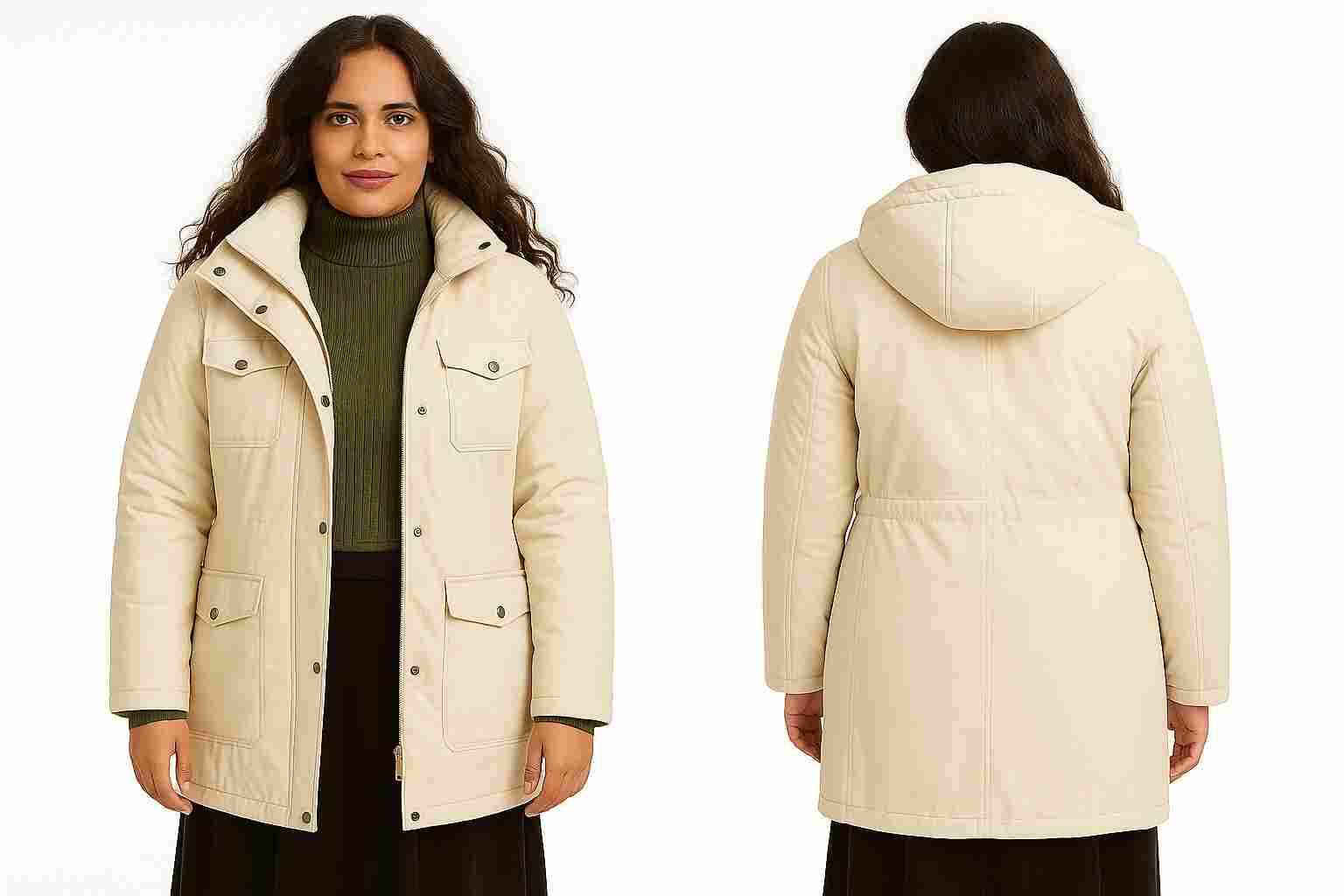 The Great Christmas Snow In Melina Alves Parka Coat The Great Christmas Snow In Melina Alves Parka Coat