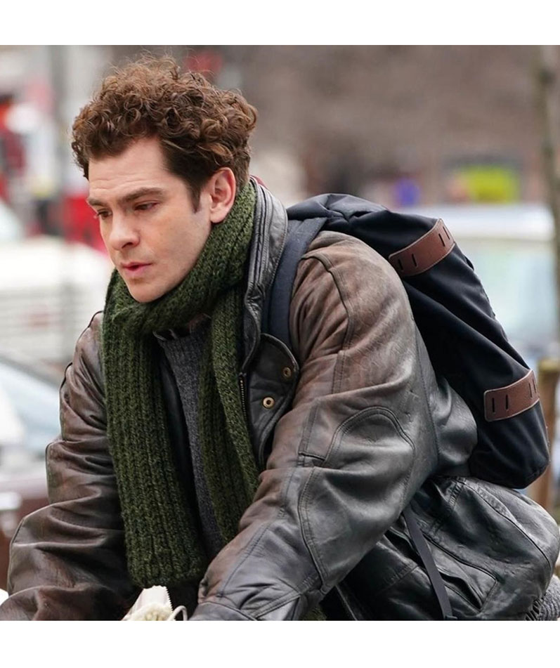 Tick Tick Boom Jon Leather Jacket Andrew-Garfield-Brown-Leather-Jacket