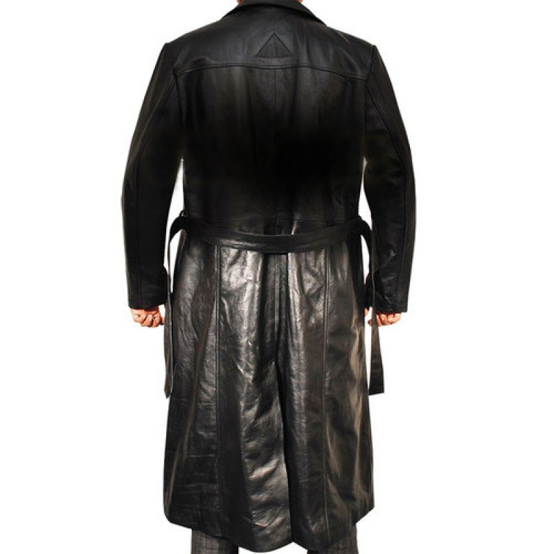 New Wesley Snipes Blade Leather Trench Coat New Wesley Snipes Blade Leather Trench Coat