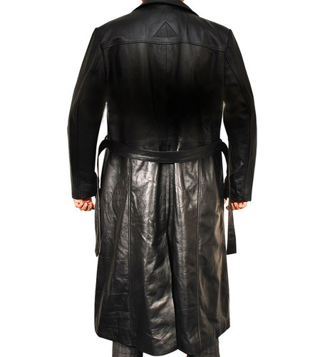 Wesly Snipes Blade Triinity Long Leather Coat