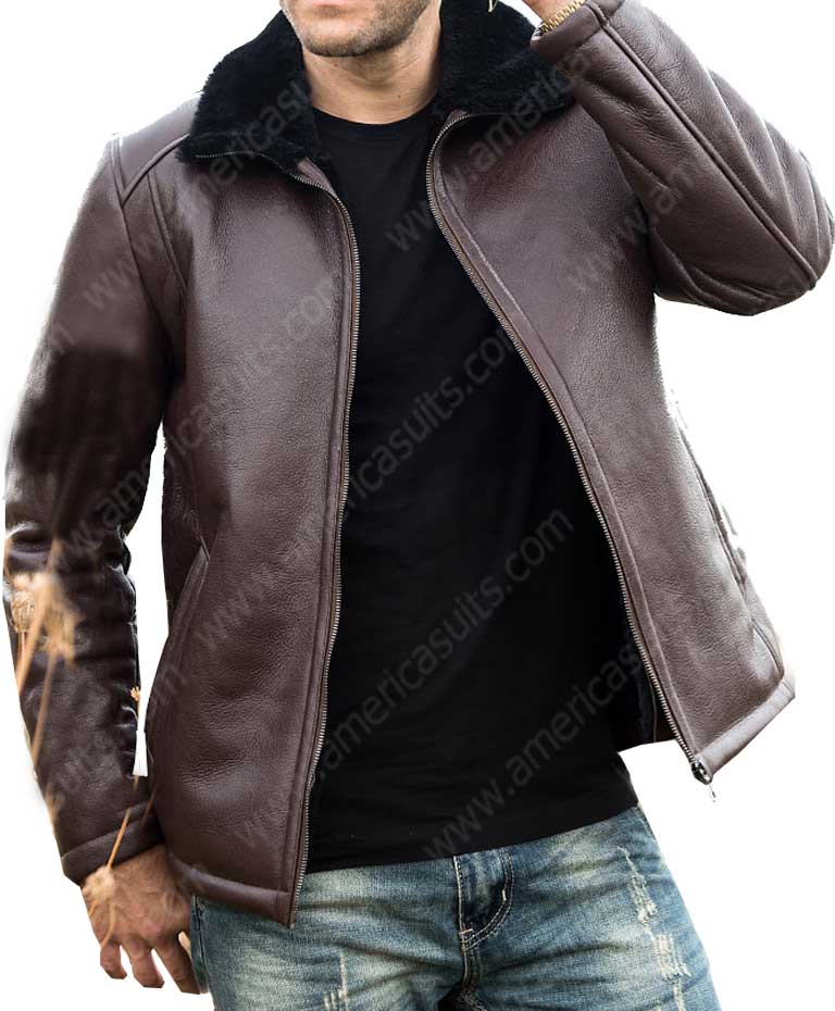 leather jacket wine red