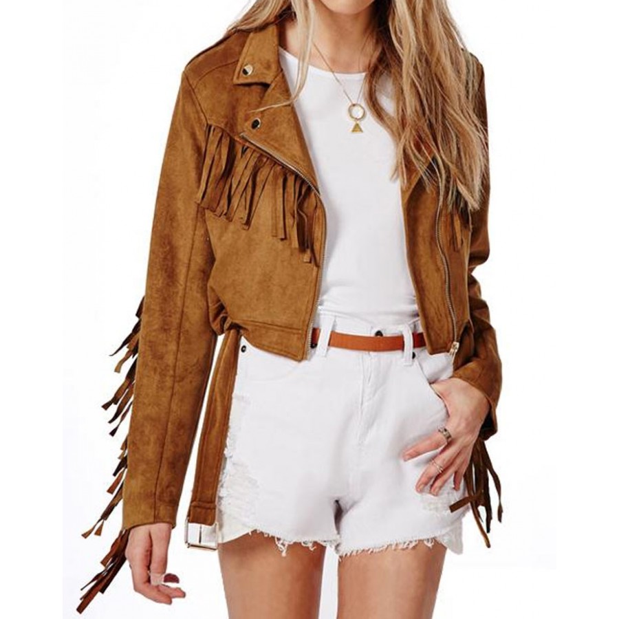 fringe jacket womens