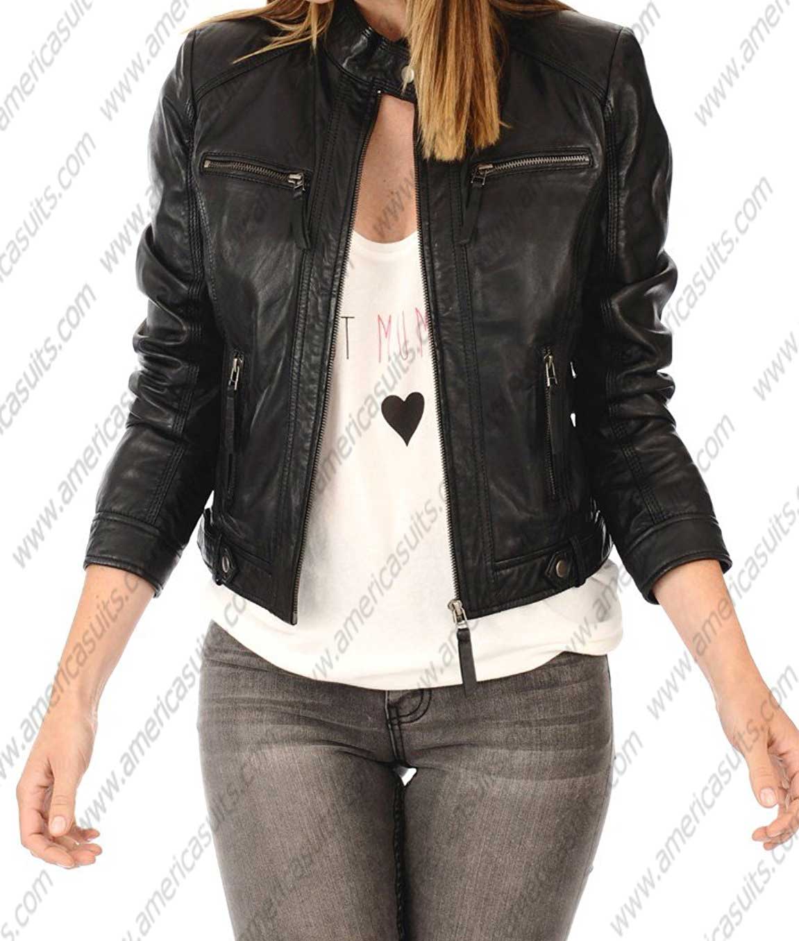 bomber jacket biker