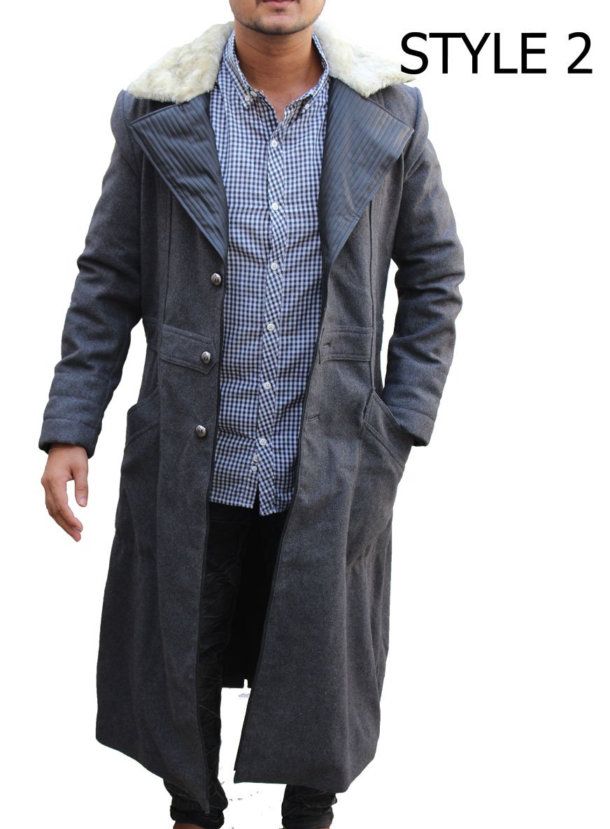 Zemo The Falcon And The Winter Soldier Fur Collar Coat TFATWS-Grey-Coat