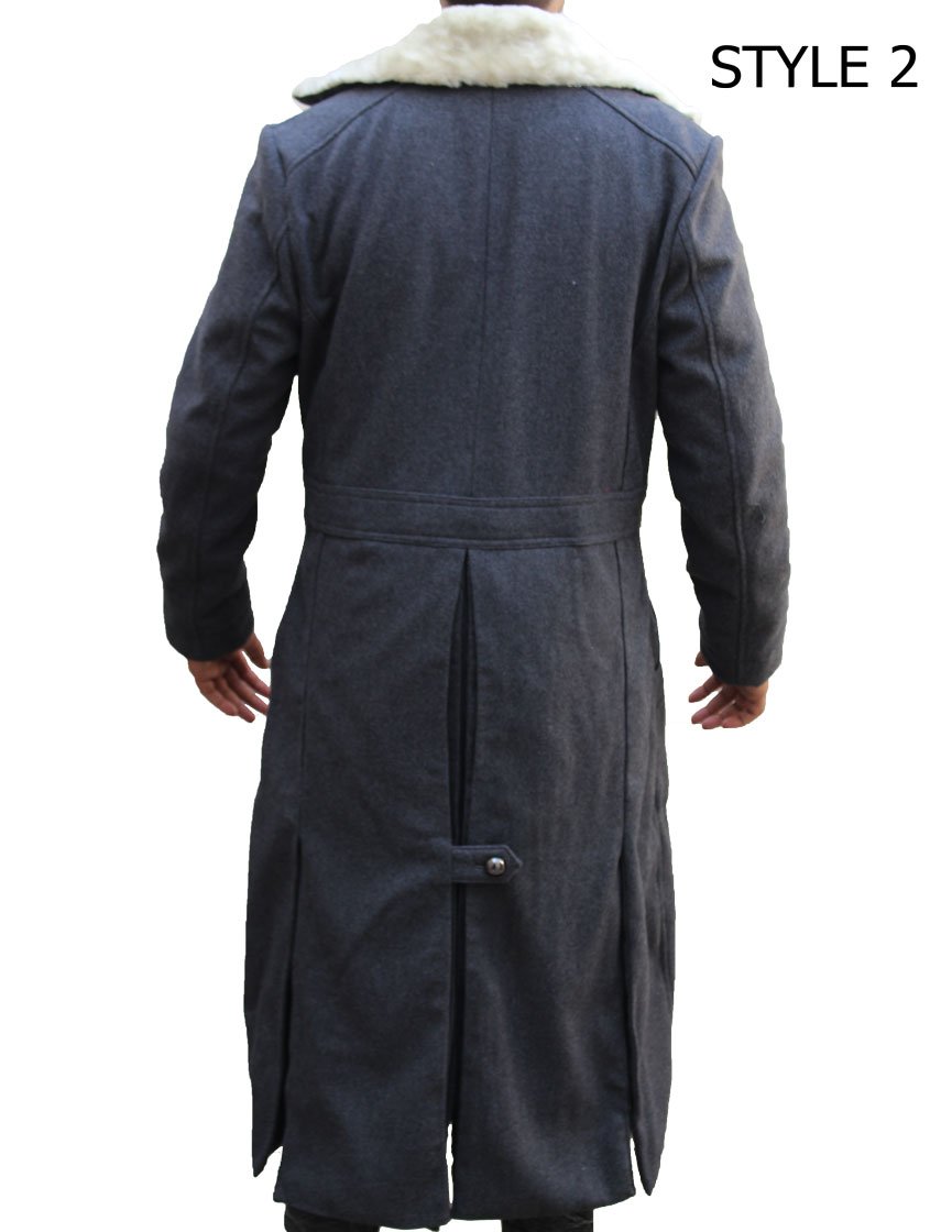Zemo The Falcon And The Winter Soldier Fur Collar Coat The-Falcon-And-The-Winter-Soldier-TV-Series-Grey-Coat