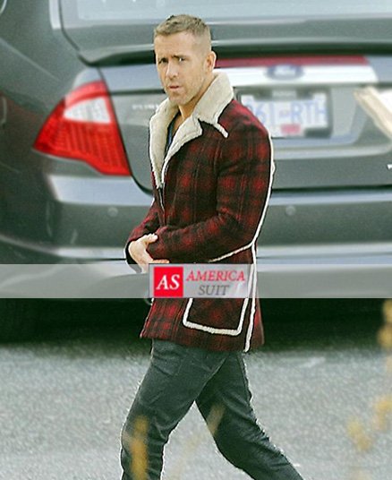 Denver Red Flannel Checkered Style Mens Fur Shearling Jacket Deadpool_Ryan_Reynolds_Jacket__89630_zoom